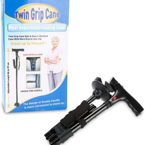 Folding Cane LED Walking Cane for Seniors Light Safety Walking Faith Sticks - Picture 5 of 7